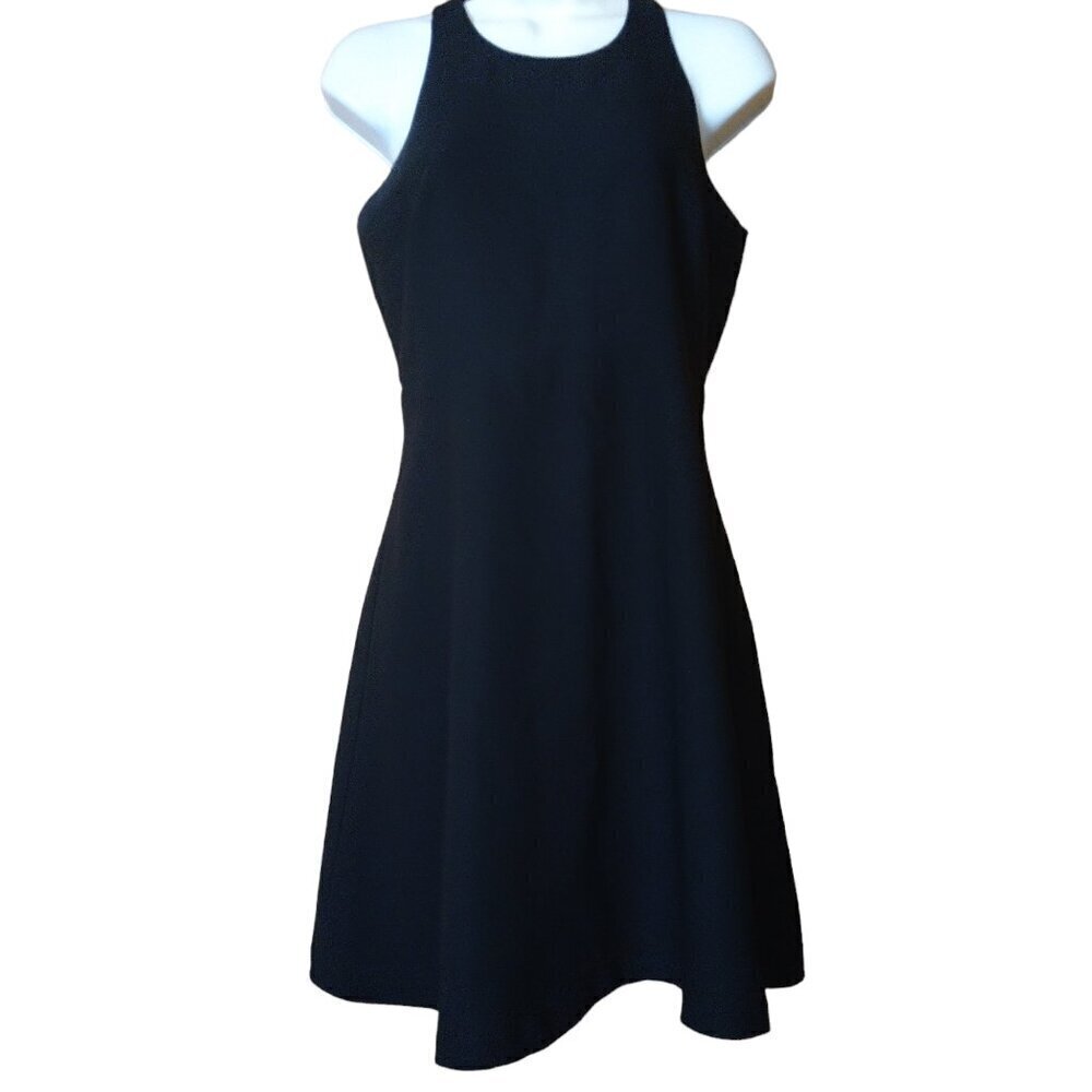 Banana Republic Petites Size 2 Black Sleeveless Fit And Flare Dress Office